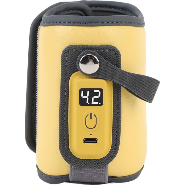 Scaldalatte Per Bambini 5 Impostazioni Di Temperatura Regolabili Lcd Dislay Scaldabiberon Portatile A Riscaldamento Rapido Per Viaggi Giallo-image