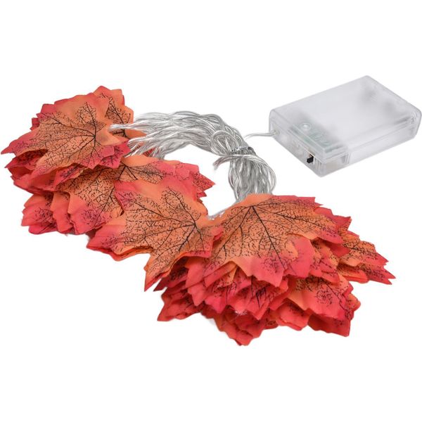 Foglie D'acero String Lights Led Autunno Illuminato Ghirlanda Ringraziamento Decorazioni 9.8Ft Luce Calda-image