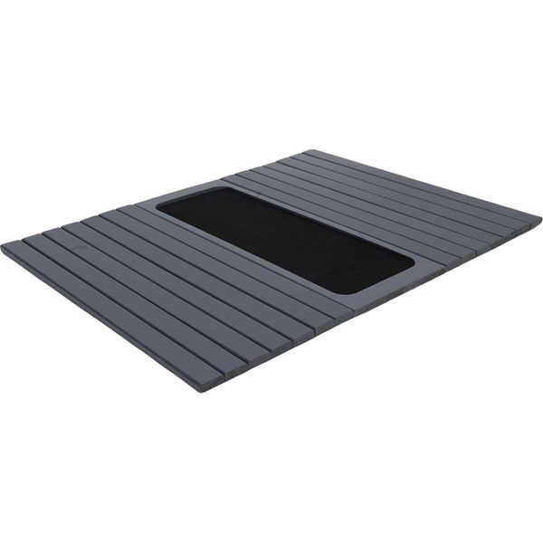 Divano Braccio Vassoio Tavolo Antiscivolo Silicone Isolamento Termico Divano Portabicchieri Vassoio Bracciolo Per Telefono Remoto Spuntini Grigio Chiaro-image