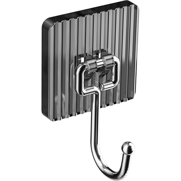 Gancio Adesivo Senza Punzonatura Supporto Forte Autoadesivo Gancio Da Parete Senza Cuciture Cucina Bagno Gancio Grigio-image