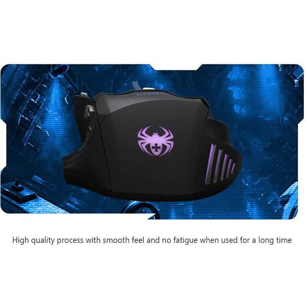 Zelotes T-80 Mouse Da Gioco 7200 Velocità Di Movimento Retroilluminazione Multi Colore Led Ottico 7 Pulsanti Mouse Gamer Usb Mouse Da Gioco Cablato Per Pro Gamer-image