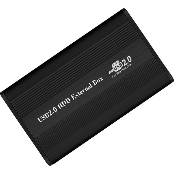 USB2.0 A Ide Hard Disk Case 2.5'' Ide Hdd Enclosure Portable Hard Disk Box Aluminum Alloy Hdd Enclosure Black (Not Inclube Hard Disk)-image