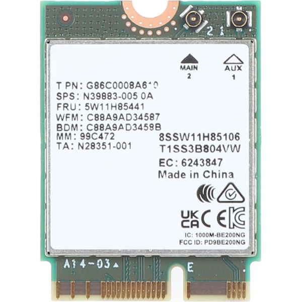 BE200NGW Wifi 7 Scheda Di Rete Per Intel BE200 8774Mbps Supporta Mu Mtmo Bluetooth 5.4 Scheda Wifi Per Windows 10 11-image