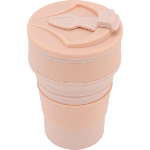 500Ml Tazza Pieghevole Silicone Portatile Resistente Al Calore Acqua Bere Tè Tazza Pieghevole Per Viaggi D'affari All'aperto Rosa 500Ml-image