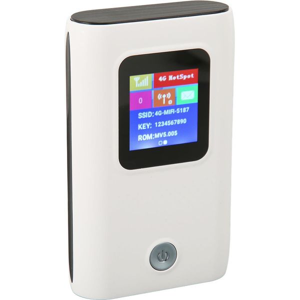 Hotspot Wifi Portatile Supporta 10 Dispositivi 300Mbps 6000Mah Schermo A Colori Router Wifi Tascabile 4G Lte Con Slot Per Scheda Sim-image