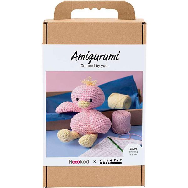 Set Creativo Amigurumi, Anatroccolo, Rosa Chiaro, Giallo Chiaro-image