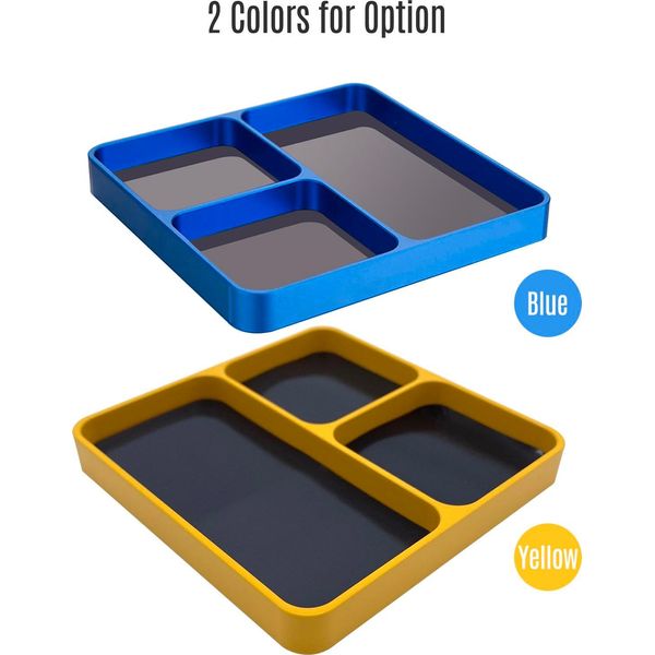 Viti Magnetiche Da Tavolo Strumenti Parti Vassoio Supporto Di Archiviazione Piatto Casella Organizzatore Per Parti Metalliche Viti Bussole Bulloni Perni Organizzazione-image
