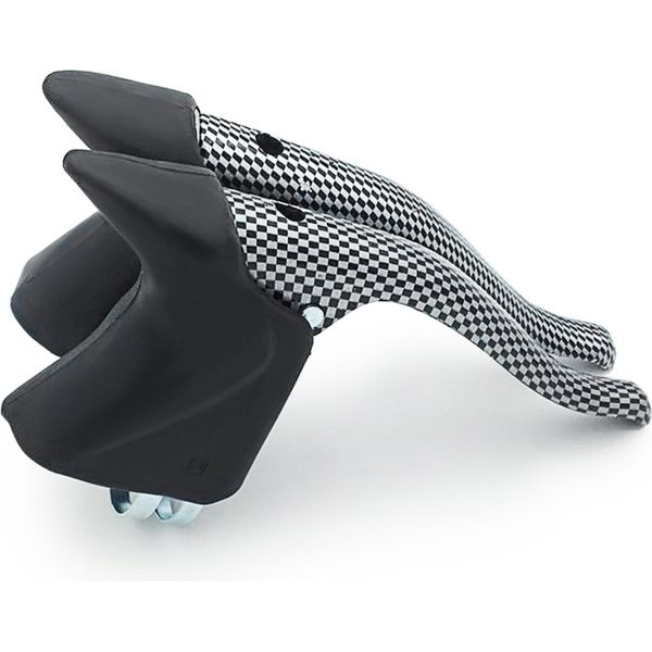 Set Di Leve Freno Per Bicicletta, Ricambio Per Leve Freno In Lega Di Alluminio Per Biciclette Da Corsa, Biciclette A Cambio Fisso (Nero E Bianco)-image