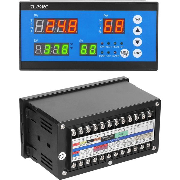 Hyuduo Controllore Automatico Dell'incubatrice Di Uova, Hatcher, Dispositivo Intelligente Per L'umidità Della Temperatura, 8 Controlli Di Uscita Per La Camera Climatica Di Incubazione, Per Lo Stoccaggio Con Controllo Di Rotazione Delle Uova,-image