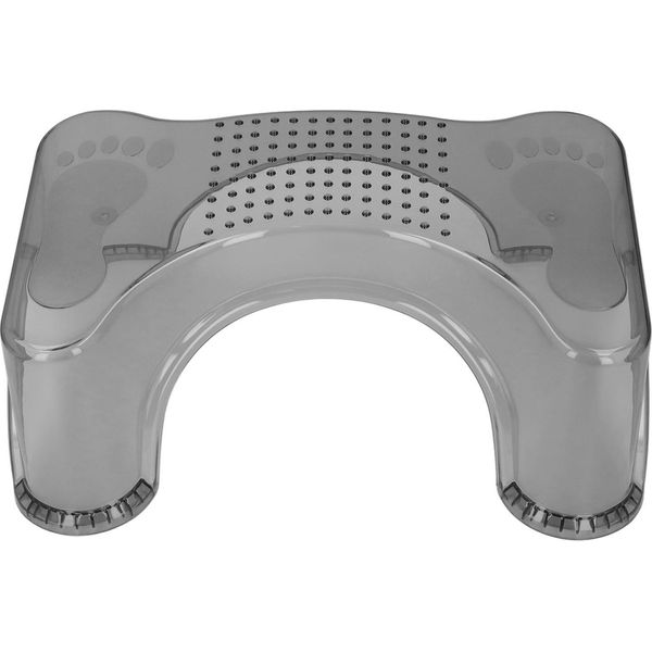Bambini Wc Sgabello Antiscivolo Bagno Wc Potty Sgabello Addensato Accovacciarsi Cacca Sgabello Per Casa Ufficio Grigio Trasparente-image