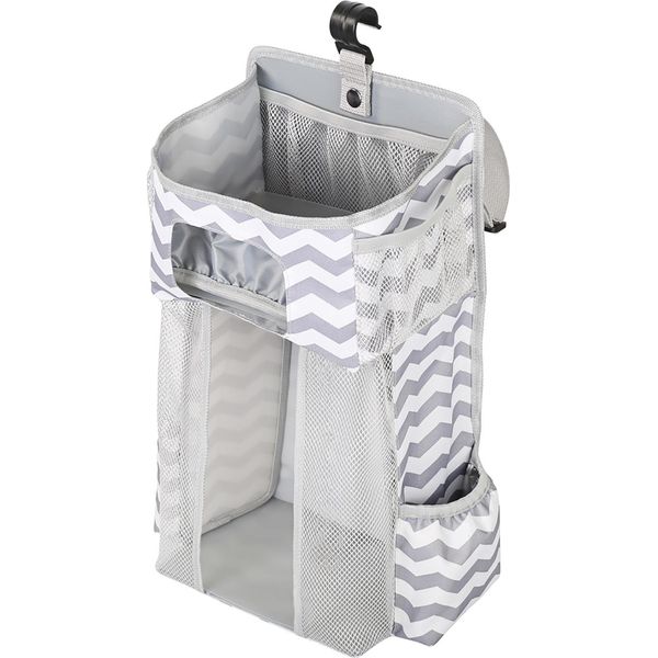 Organizzatore Di Pannolini Appesi Baby Hanging Diaper Stacker Con Tasca Per Salviette Baby Essentials Storage Diaper Stacker Per Fasciatoio Crib Playard-image