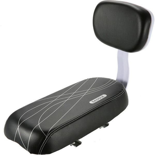 Seggiolino Posteriore Per Bicicletta Seggiolino Per Portapacchi Posteriore Con Schienale In Finto Cuoio Con Cuscino Morbido-image