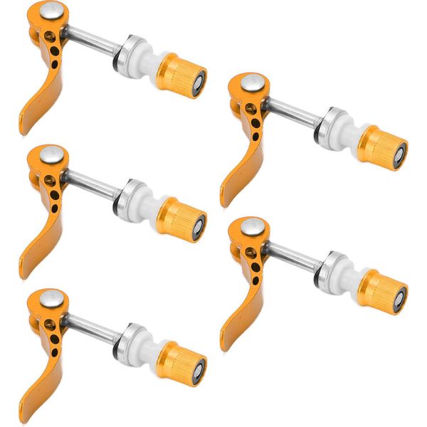 Naroote Morsetto Del Sedile Della Bicicletta, Morsetto A Sgancio Rapido 5Pcs In Lega Di Alluminio Morsetto Del Sedile Della Bicicletta A Sgancio Rapido Morsetto A Sgancio Fisso Per La Cura Del Sedile Del Telaio F��R (Oro)-image