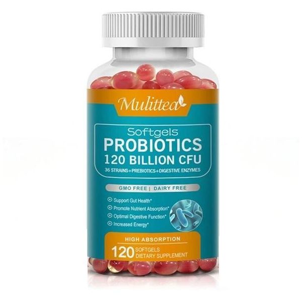 Probiotici Enzimi Digestivi 120 Miliardi Di Cfu (120 Capsule) Integratore Alimentare, Digestione, Salute Dell'apparato Digerente, Supporto Del Sistema Immunitario-image