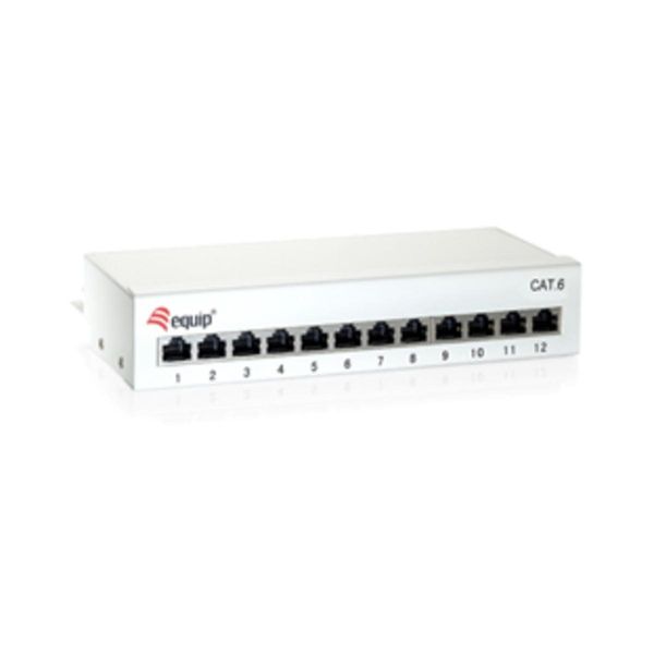 Equip Patch Panel - Patch Panel - RJ-45 X 12 - Hellgrau, Ral 7035 (227362)-image