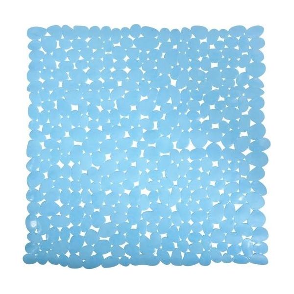 Msv Tappetino Da Doccia Tappetino Da Doccia Antibatterico Antiscivolo Con Ventose - Azzurro - Circa 53 X 53 Cm-image