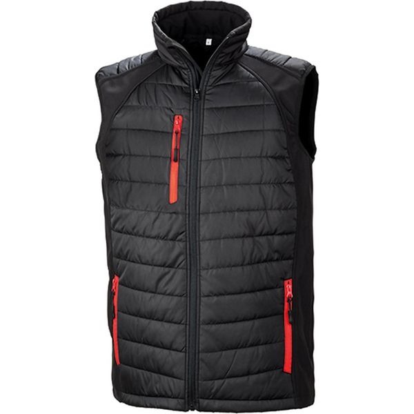 Result R238X | Gilet Softshell Compass Nero Da Uomo - Colore: Nero/Rosso - Taglia: Xxl-image