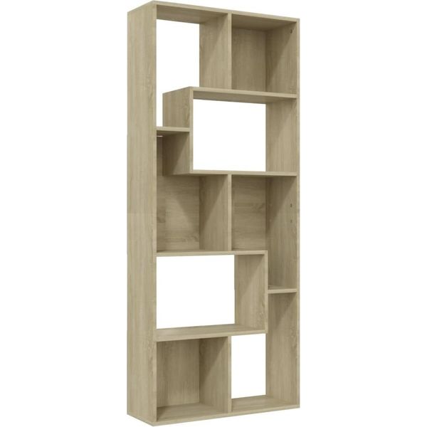 Syfax™ Libreria Rovere Sonoma 67X24X161 Cm In Legno Multistrato-image