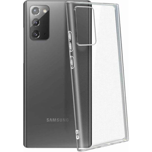 Avizar, Custodia Resistente Agli Urti In Morbido Silicone Per Galaxy Note 20 Classico, Trasparente-image