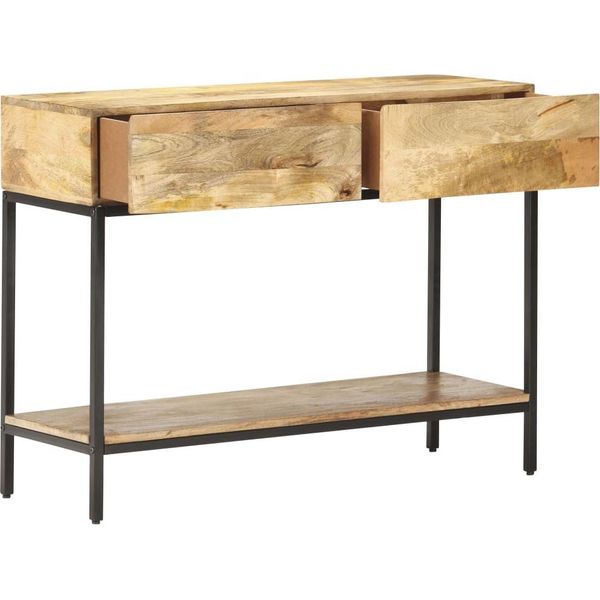 Syfax™ Tavolo Consolle 100X35X76 Cm In Legno Massello Di Mango-image
