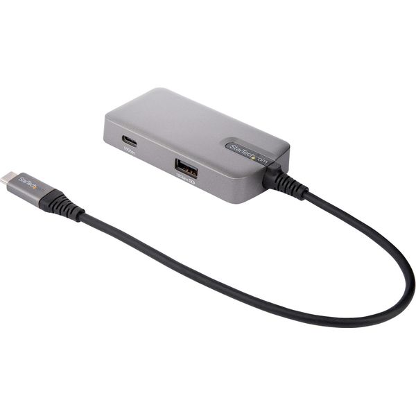 Startech.Com Adattatore Multiporta Usb C - Mini Docking Station Usb Type-C A Hdmi 2.0 4K 60Hz, Power Delivery 100W Pass-Through - Hub Usb A 3 Porte 10Gbps - Mini Dock Portatile Con Cavo Da 25Cm-image