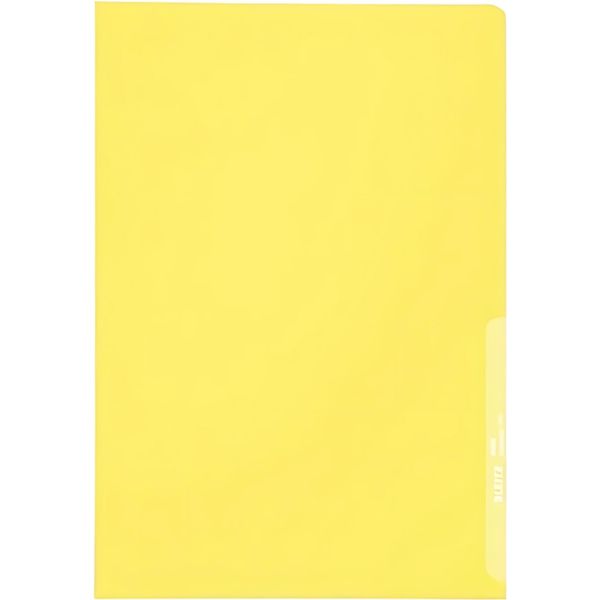 Leitz 4000-00-15 4000 Manicotto Per Pellicola Pp A4 Standard, Grana, Giallo, 0,13 Mm-image