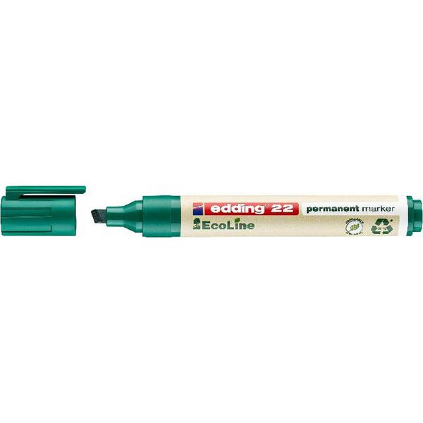 Edding 4-22004 22 Marcatore Permanente Ecoline - 1 - 5 Mm, Verde, Ricaricabile-image
