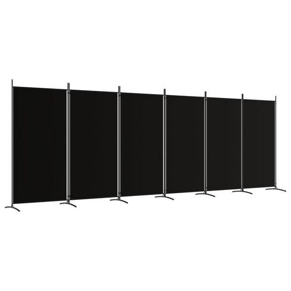 Syfax™ Divisorio A 6 Pannelli Nero 520X180 Cm In Tessuto-image