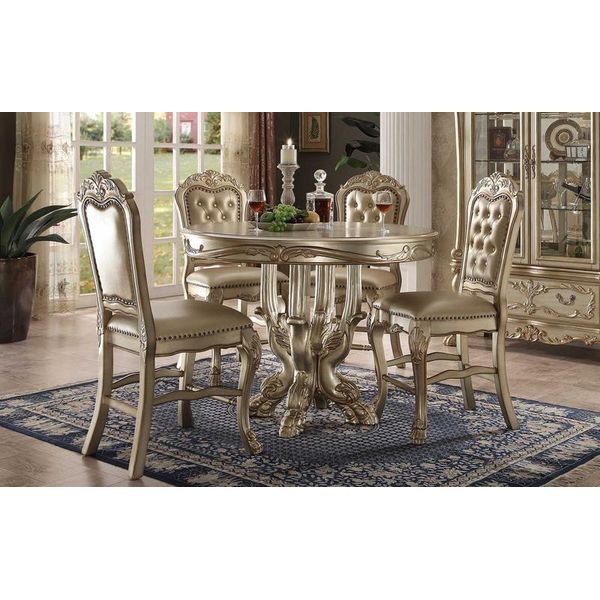 Tavolo Da Pranzo Classico In Legno Set Da Sala Da Pranzo 4X Set Di Sedie Set Di Sedie 5 Pz-image