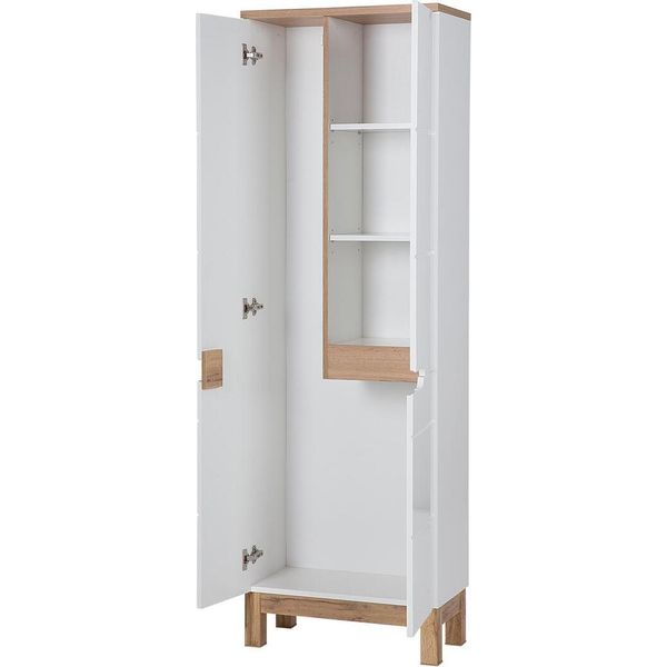 Mobiletto Da Bagno Mobiletto Alto Mobiletto Portaoggetti Bagno Bianco Mobili Da Bagno 60Cm-image