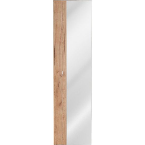Armadio Pensile Con Specchio Mensola Da Bagno Alta Armadio Pensile Alto 45*33*170 Cm-image