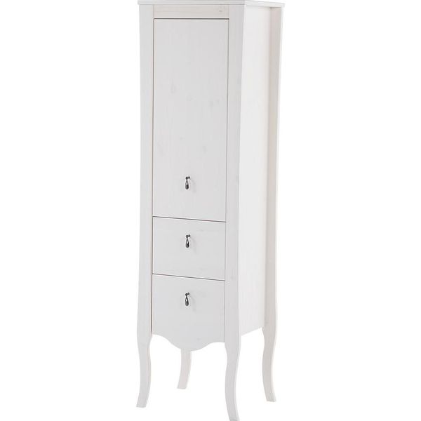 Mobili Da Bagno Mobile Da Bagno In Legno Mobile Alto Bianco Mobile Da Bagno 43X36X157Cm-image