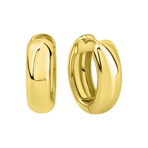 Paar Creolen ZEEme "925/- Sterling Silber Vergoldet Oval", Gelb, Ohrringe, Damen, One-Size, Silber 925 (Sterlingsilber)-image