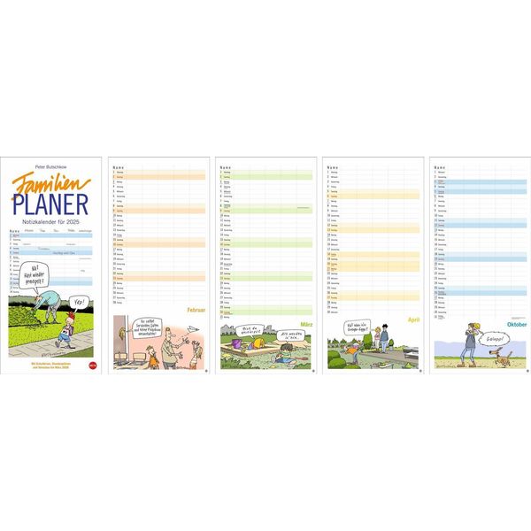 Heye 1588 Agenda Familiare - 21 X 45 Cm, 5 Colonne-image