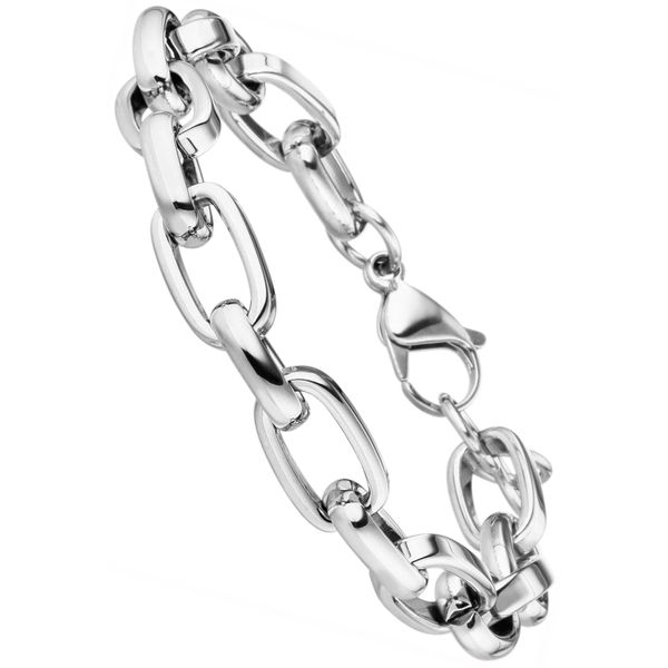 Armband Jobo "Statement", Silber (Edelstahlfarben), ArmbäNder, Damen, 22Cm, Edelstahl, Armband, Edelstahl 22 Cm-image