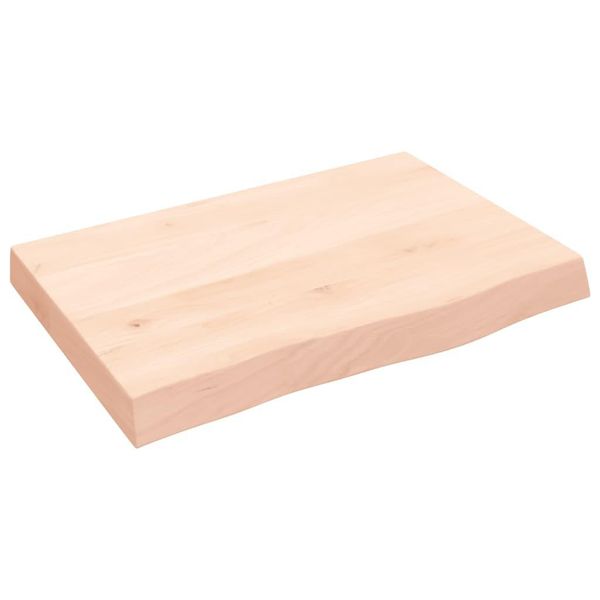 Syfax™ Piano Per Tavolo 60X40X(2-6) Cm In Rovere Massello Non Trattato-image