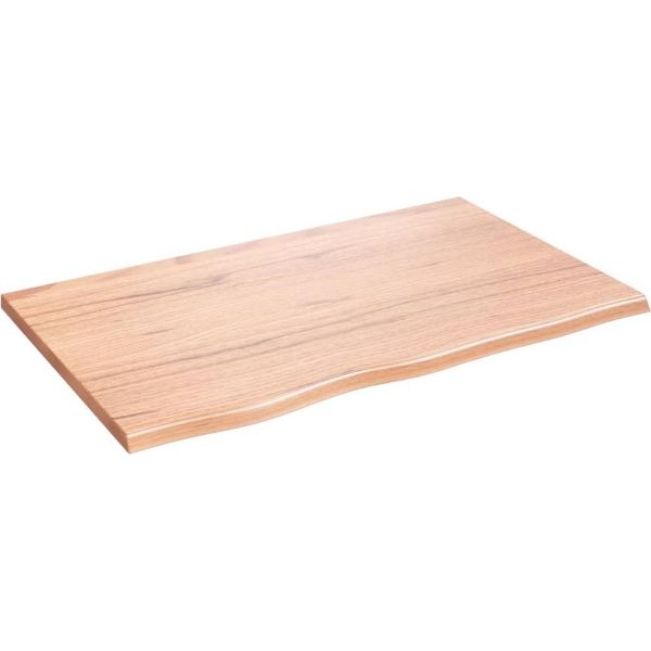 Syfax™ Ripiano Muro Marrone Chiaro 80X50X2 Cm Massello Rovere Trattato-image