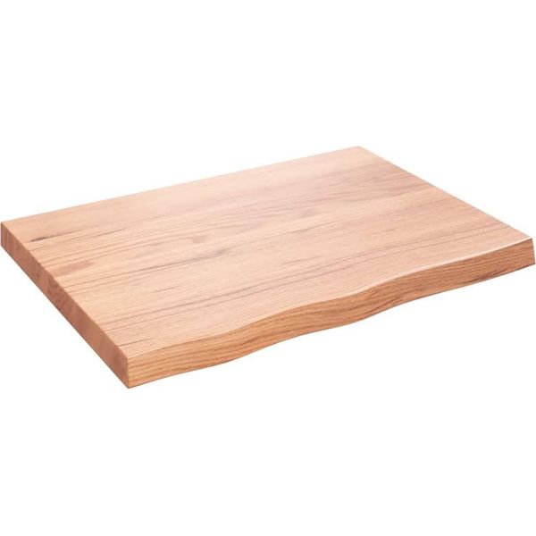Syfax™ Ripiano Muro Marrone 80X60X(2-6) Cm Massello Rovere Trattato-image