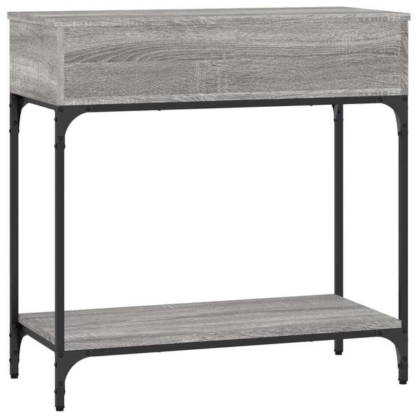 Syfax™ Tavolino Consolle Grigio Sonoma 75X34,5X75Cm Legno Multistrato-image