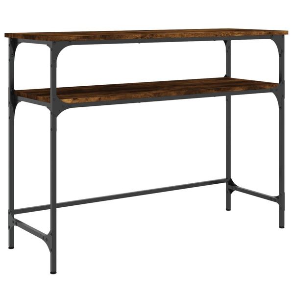 Syfax™ Tavolino Consolle Rovere Fumo 100X35,5X75Cm Legno Multistrato-image