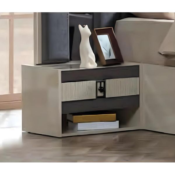 Design Moderno Completo 2X Comodini Mobili In Legno Camera Da Letto-image