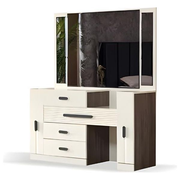 Camera Da Letto Mobili In Legno Tavolino Da Toilette Con Specchio Design Moderno-image