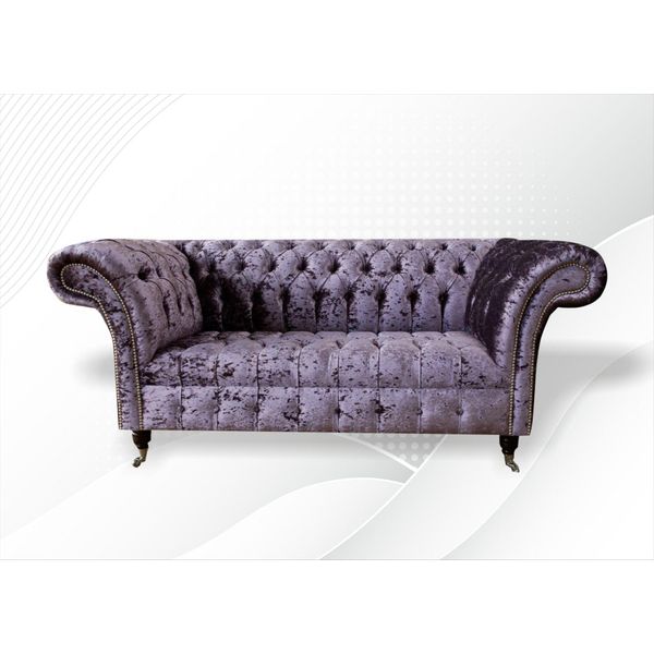 Divano Chesterfield Divano A Due Posti In Tessuto Divani A 2 Posti Imbottiti In Velluto-image