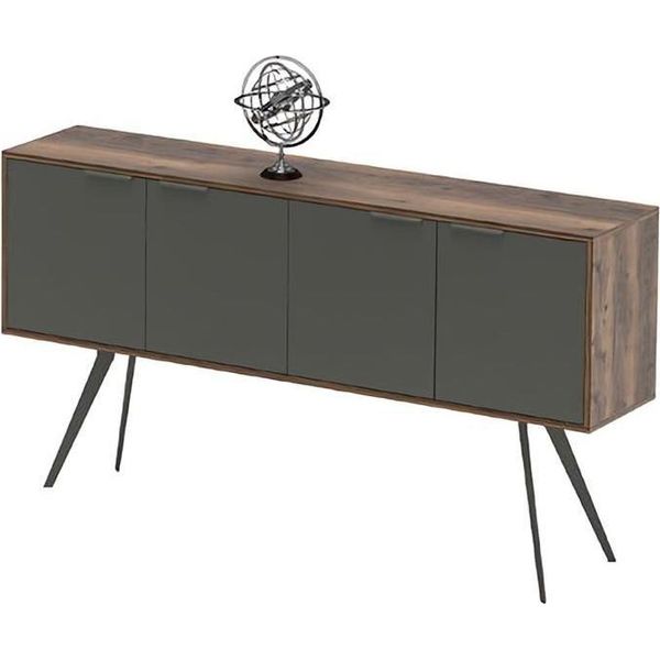 Credenza Scaffale Per File Ufficio Cassettiera Armadio Per Ufficio Studio Bianco Grigio-image