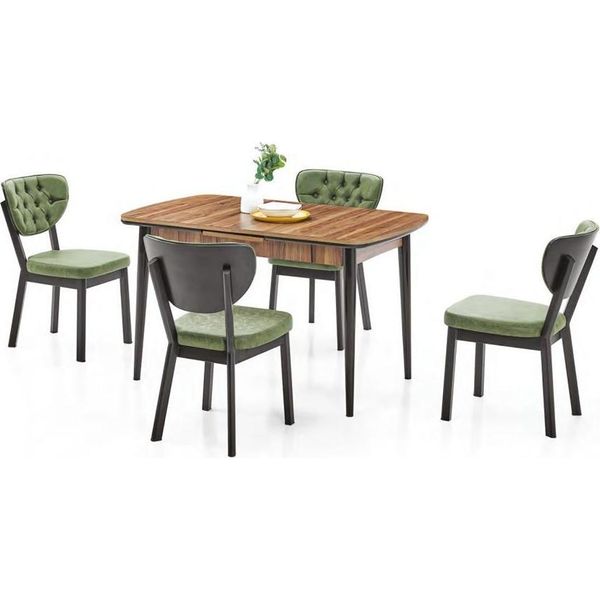 Set Da Pranzo Compatto Set Da Tavolo Tavolo Da Pranzo 4 Sedie Set Di Sedie Sala Da Pranzo 5 Pezzi.-image
