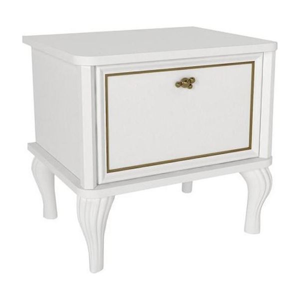 Comodino In Legno Consolle Da Letto Comodini Mobili Bianco Tavolino-image