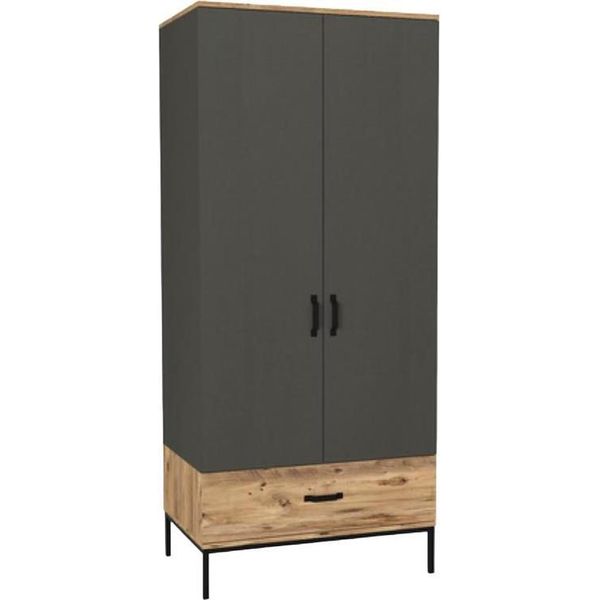Armadio Camera Dei Bambini Mobili Moderni Legno Design Grigio Mobili Per Giovani-image