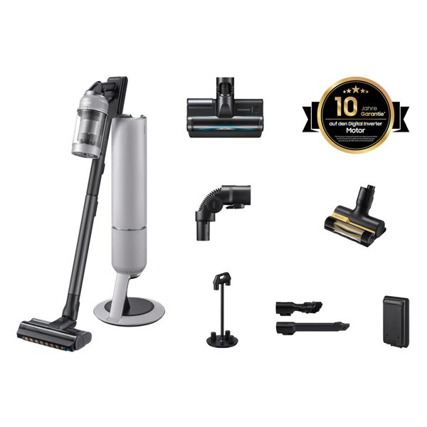 Samsung VS80F28ELP, Aspirapolvere A Bastone 2 In 1, Senza Sacco, Grigio, 0,5 L, Grigio Ciottolo, Asciutto-image
