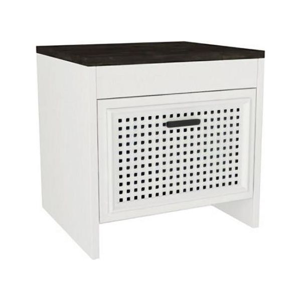Comodino Tavolino In Legno Consolle Da Letto Comodini Mobili Bianco-image