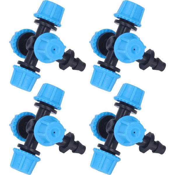 20Pcs Croce Ugello Di Spruzzo Irrigazione Croce Atomizzazione Micro Ugello Per Prato Giardino Terrazza-image